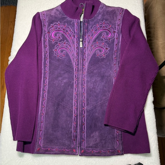 Bob Mackie Jackets & Blazers - Bob Mackie Purple Wearable Art Jacket
